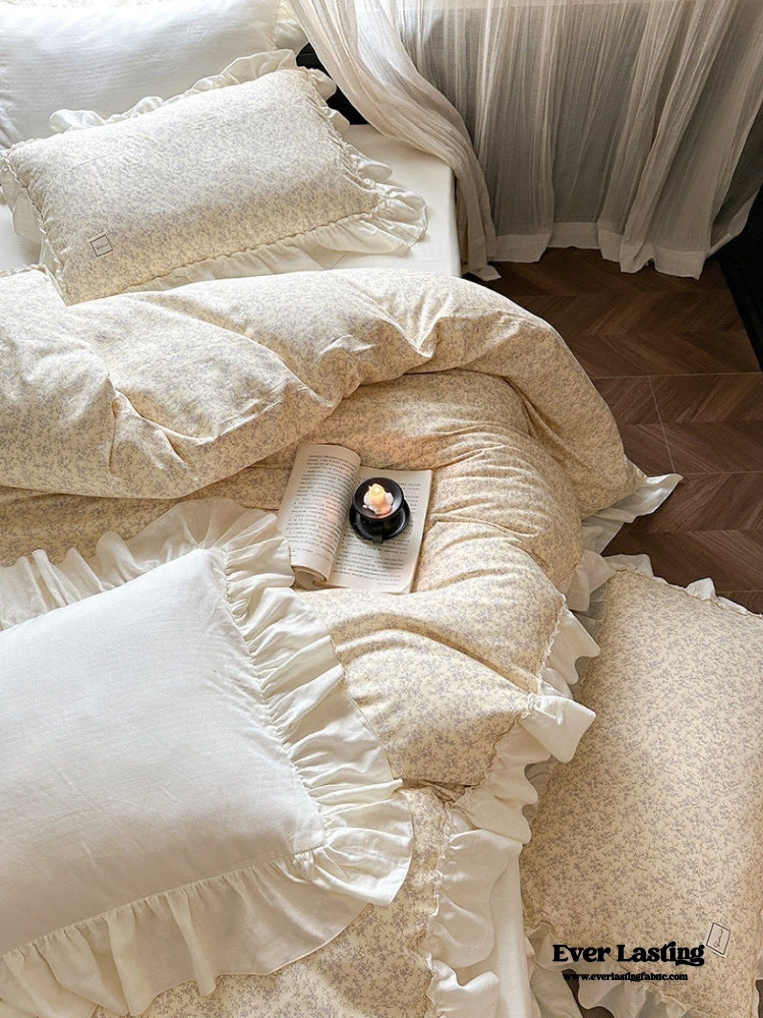 Vivienne Floral Double Gauze Bedding Bundle - Ever Lasting