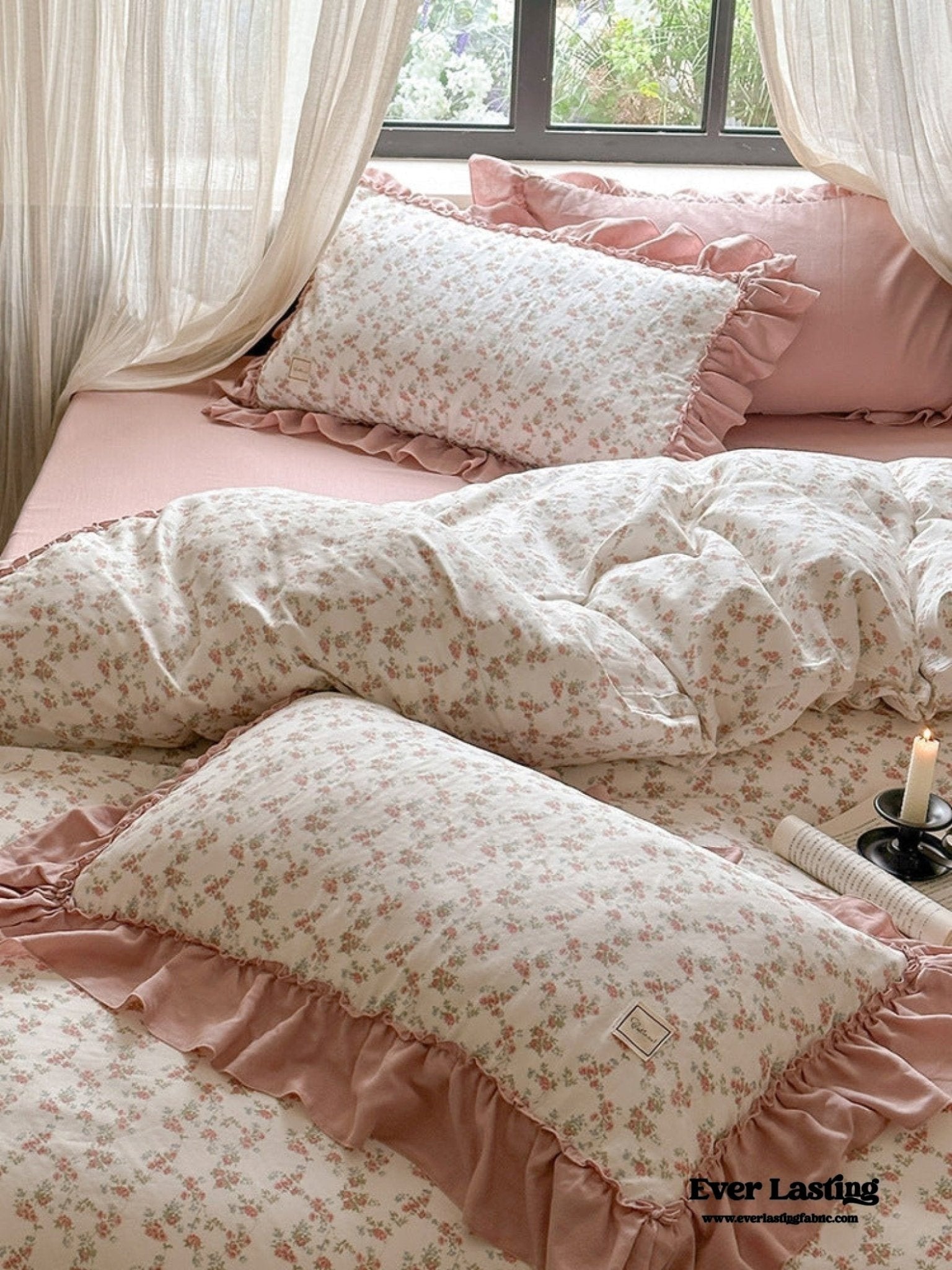 Vivienne Floral Double Gauze Bedding Bundle - Ever Lasting
