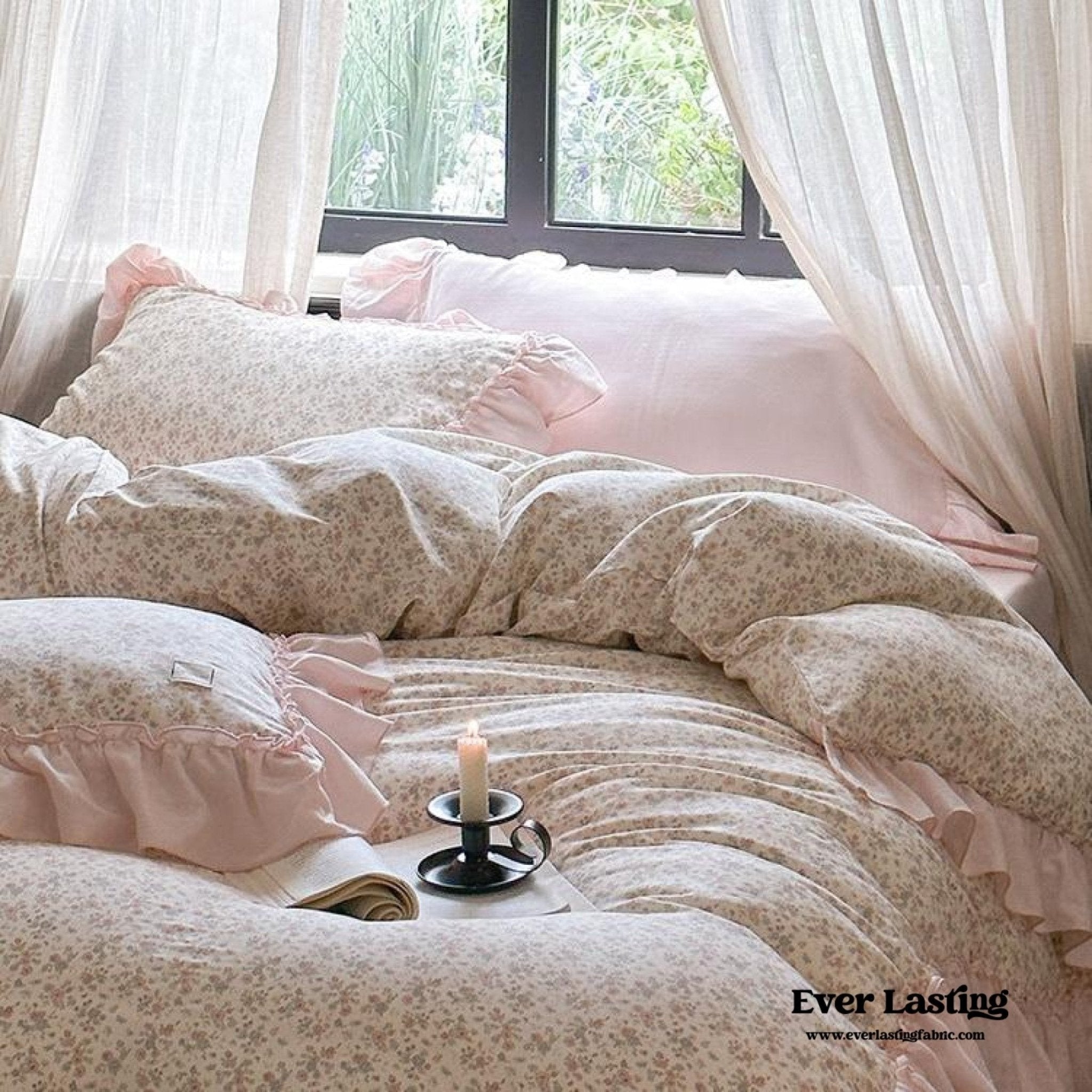 Vivienne Floral Double Gauze Bedding Bundle - Ever Lasting