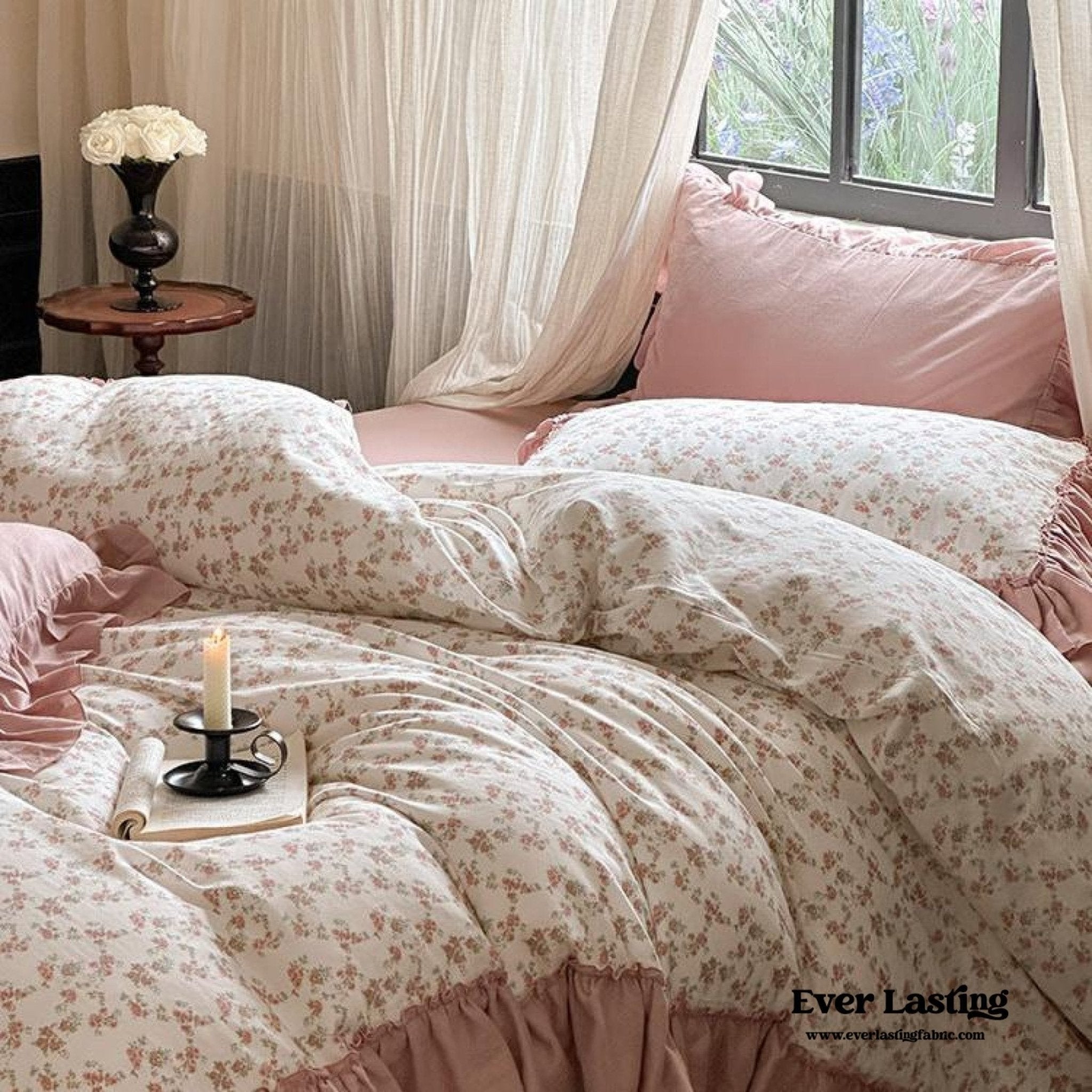 Vivienne Floral Double Gauze Bedding Bundle - Ever Lasting