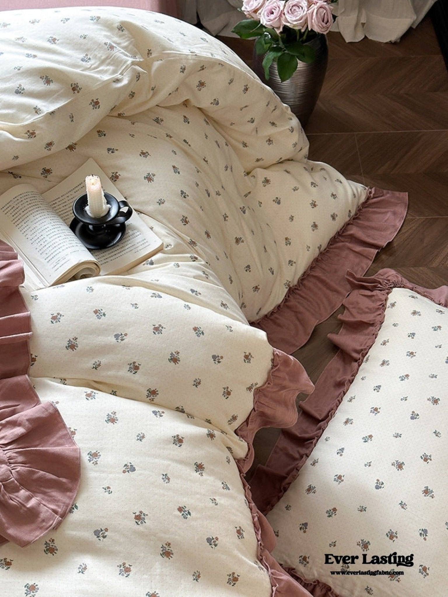 Vivienne Floral Double Gauze Bedding Bundle - Ever Lasting