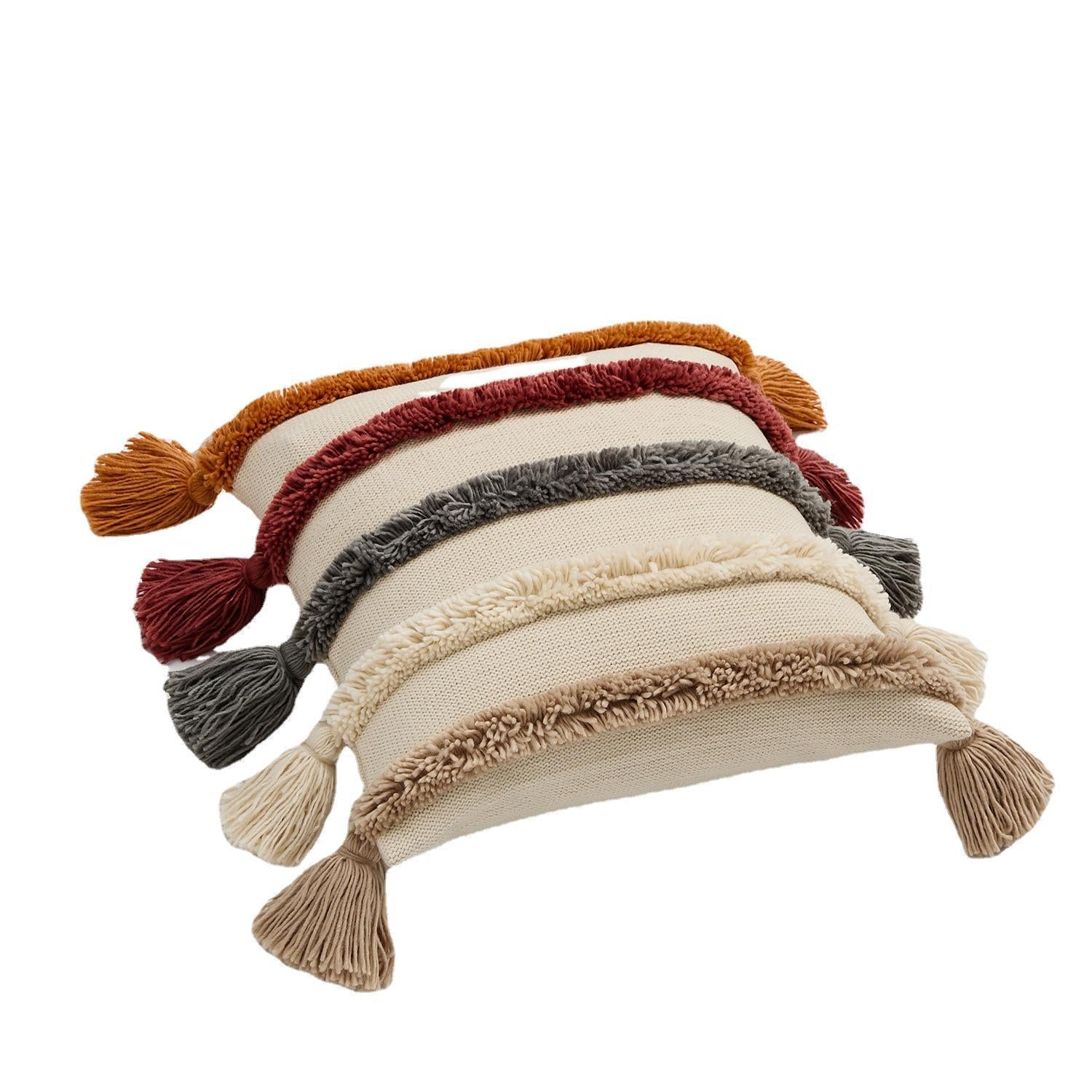 - Ever Lasting - Warm Tone Fall Tufted Pillows with Tassels (5 Colors) - Pillow - Ever Lasting