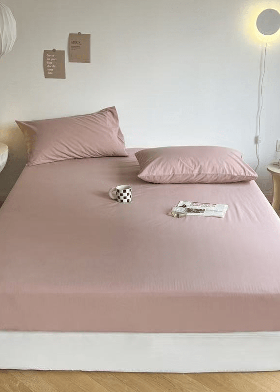 -Ever Lasting - Washed Cotton Bed Sheets / Pink (Final Sale) -Bed Sheet -Ever Lasting