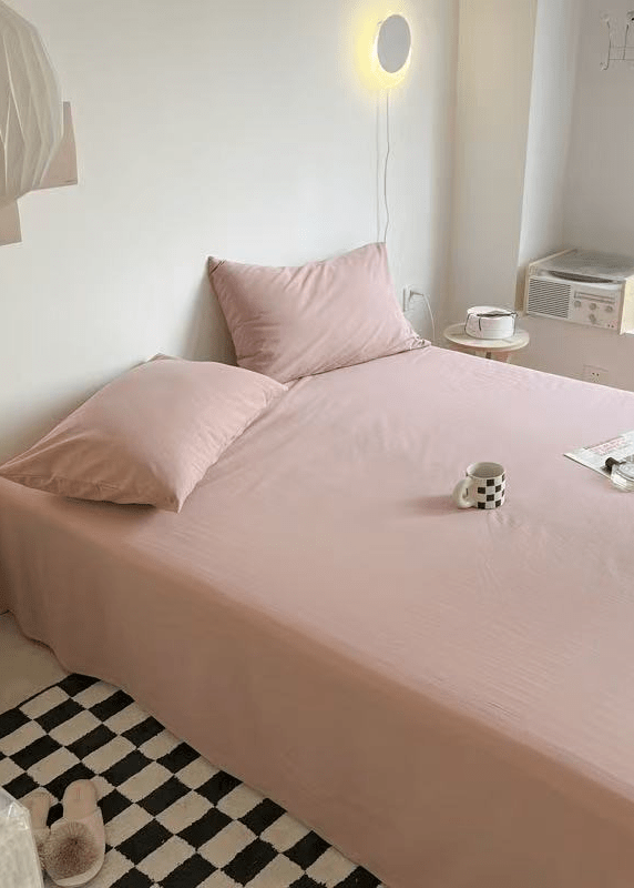 -Ever Lasting - Washed Cotton Bed Sheets / Pink (Final Sale) -Bed Sheet -Ever Lasting