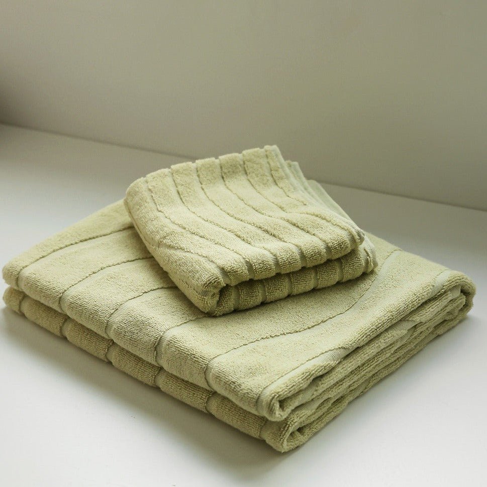 - Ever Lasting - Wavy Cotton Towel / Green - Towel - Ever Lasting