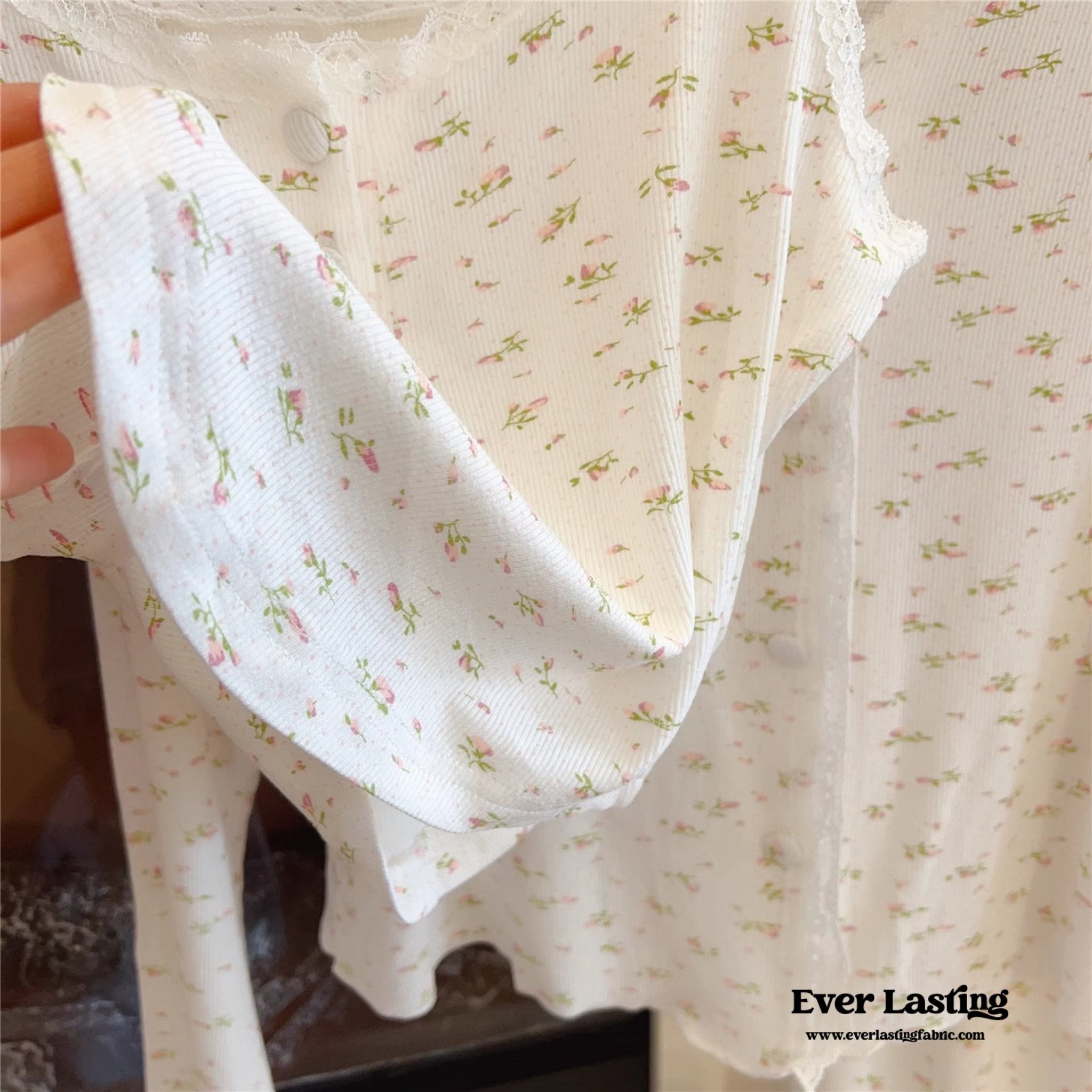 White Floral Pajama Set - Ever Lasting