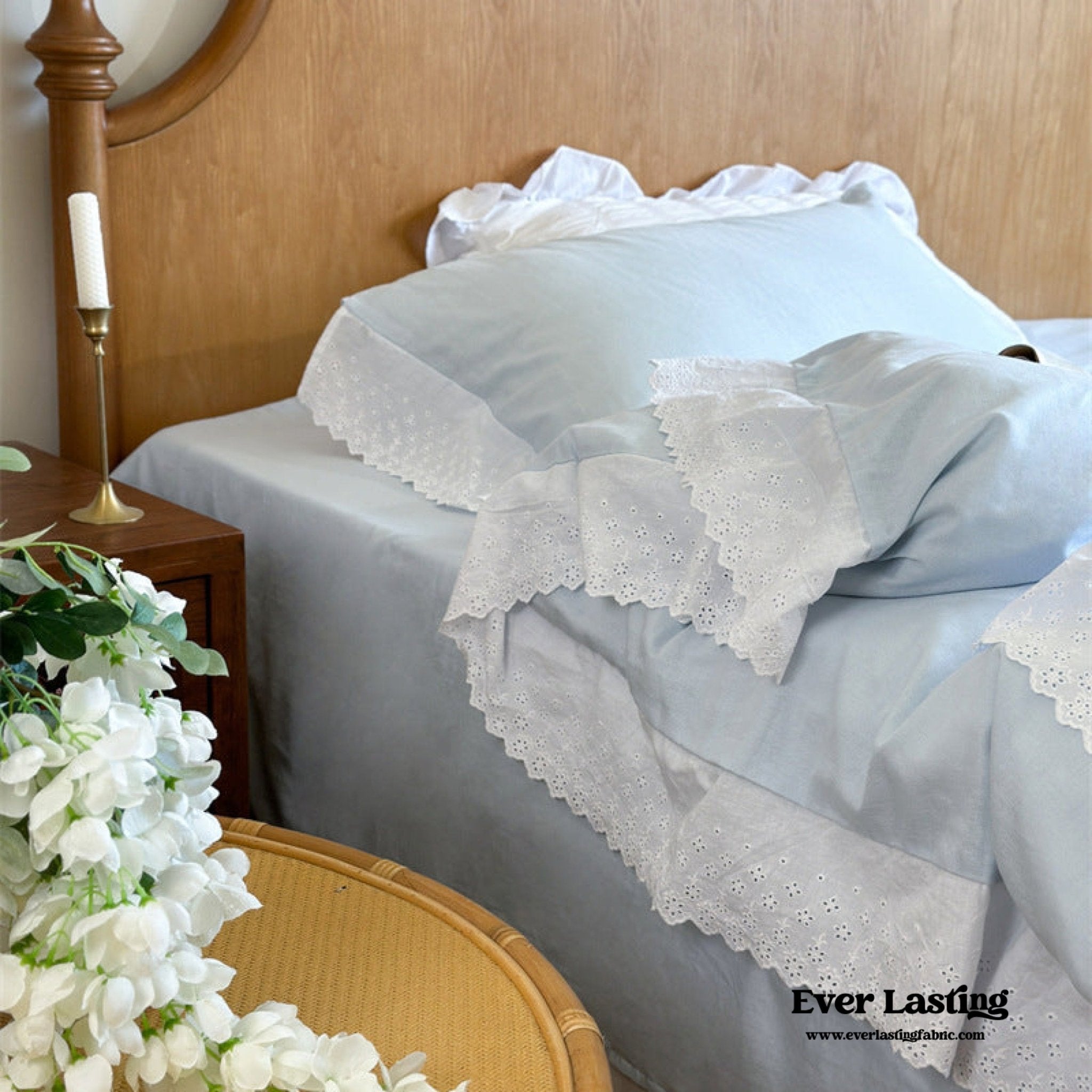 White Ruffle Lace Bedding Bundle - Ever Lasting
