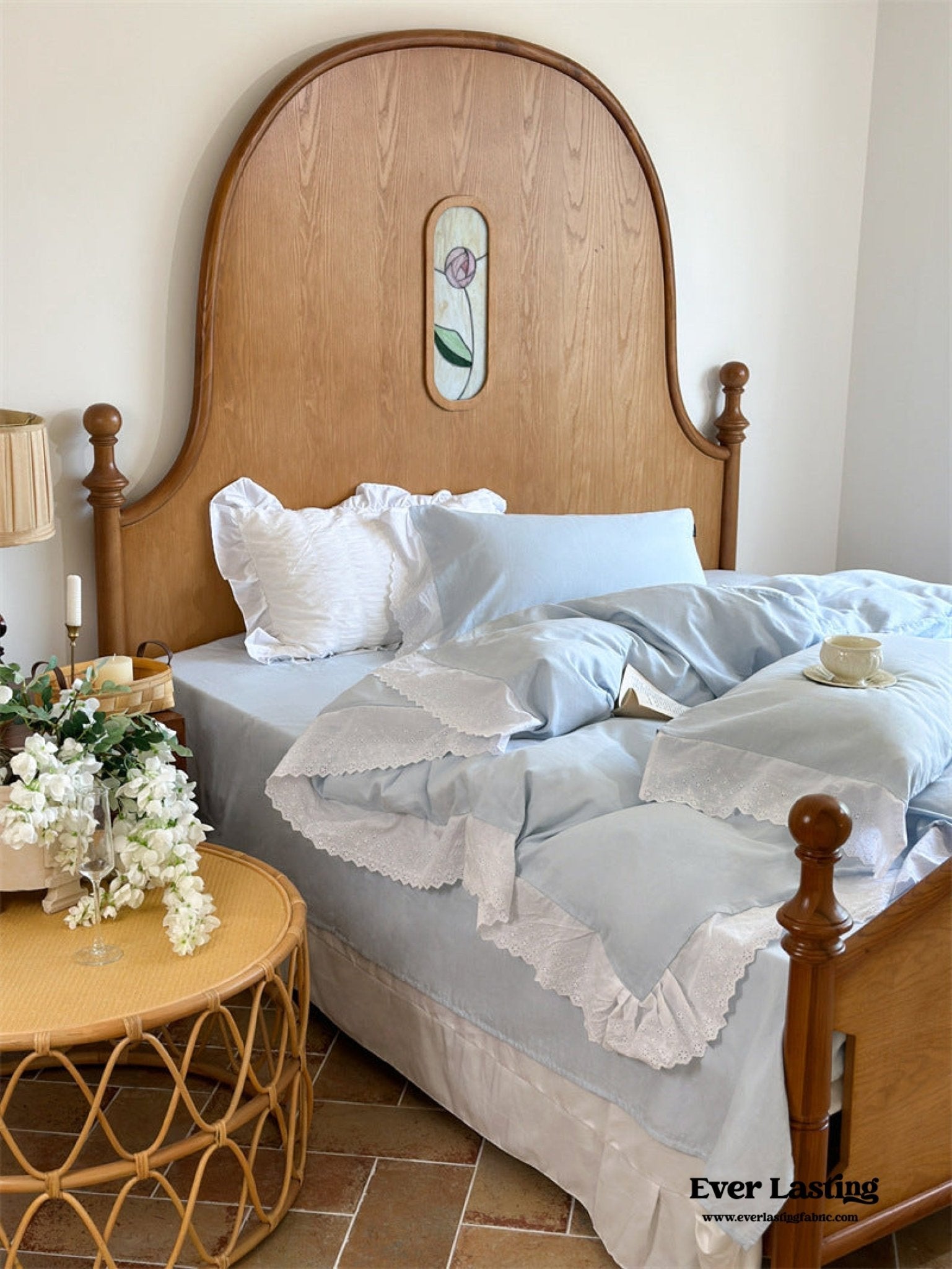 White Ruffle Lace Bedding Bundle - Ever Lasting