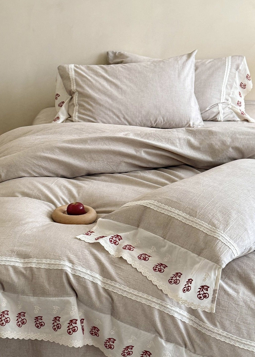 -Ever Lasting - Winslow Lace Bedding Set / White -Bedding Set -Ever Lasting