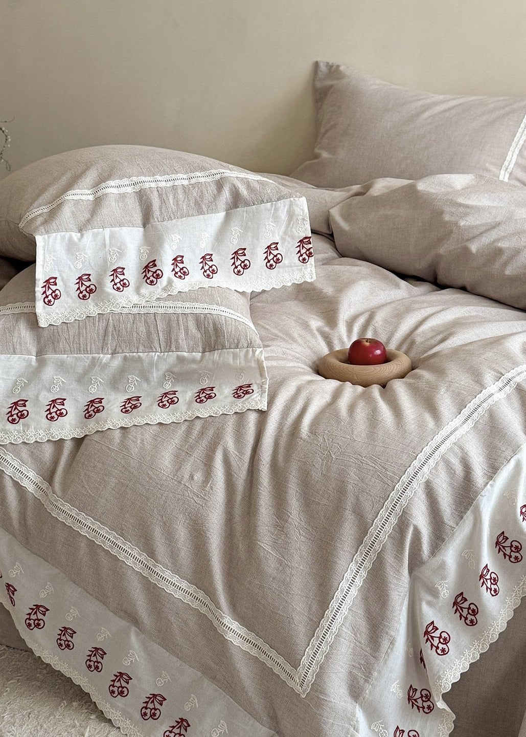 -Ever Lasting - Winslow Lace Bedding Set / White -Bedding Set -Ever Lasting