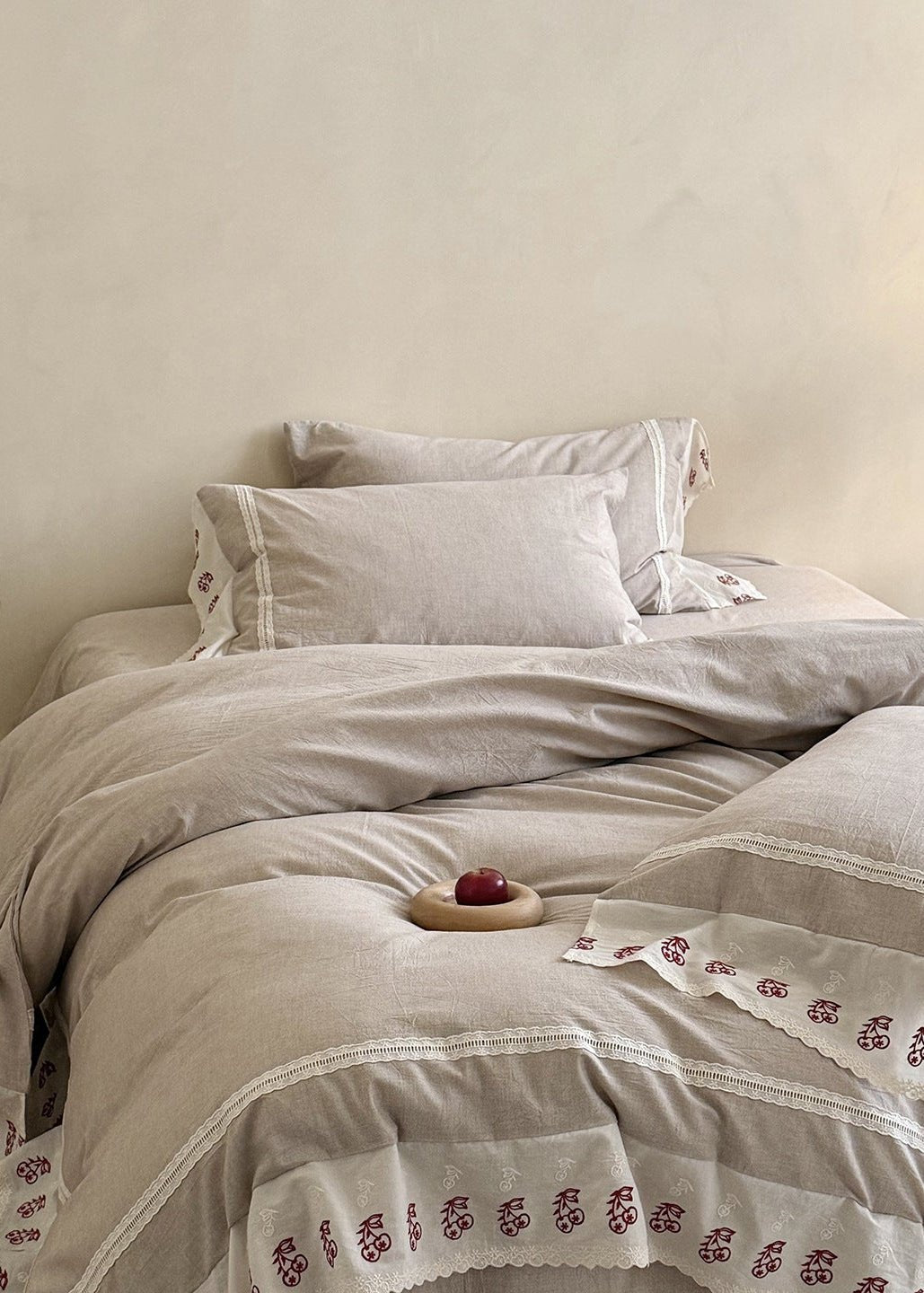-Ever Lasting - Winslow Lace Bedding Set / White -Bedding Set -Ever Lasting