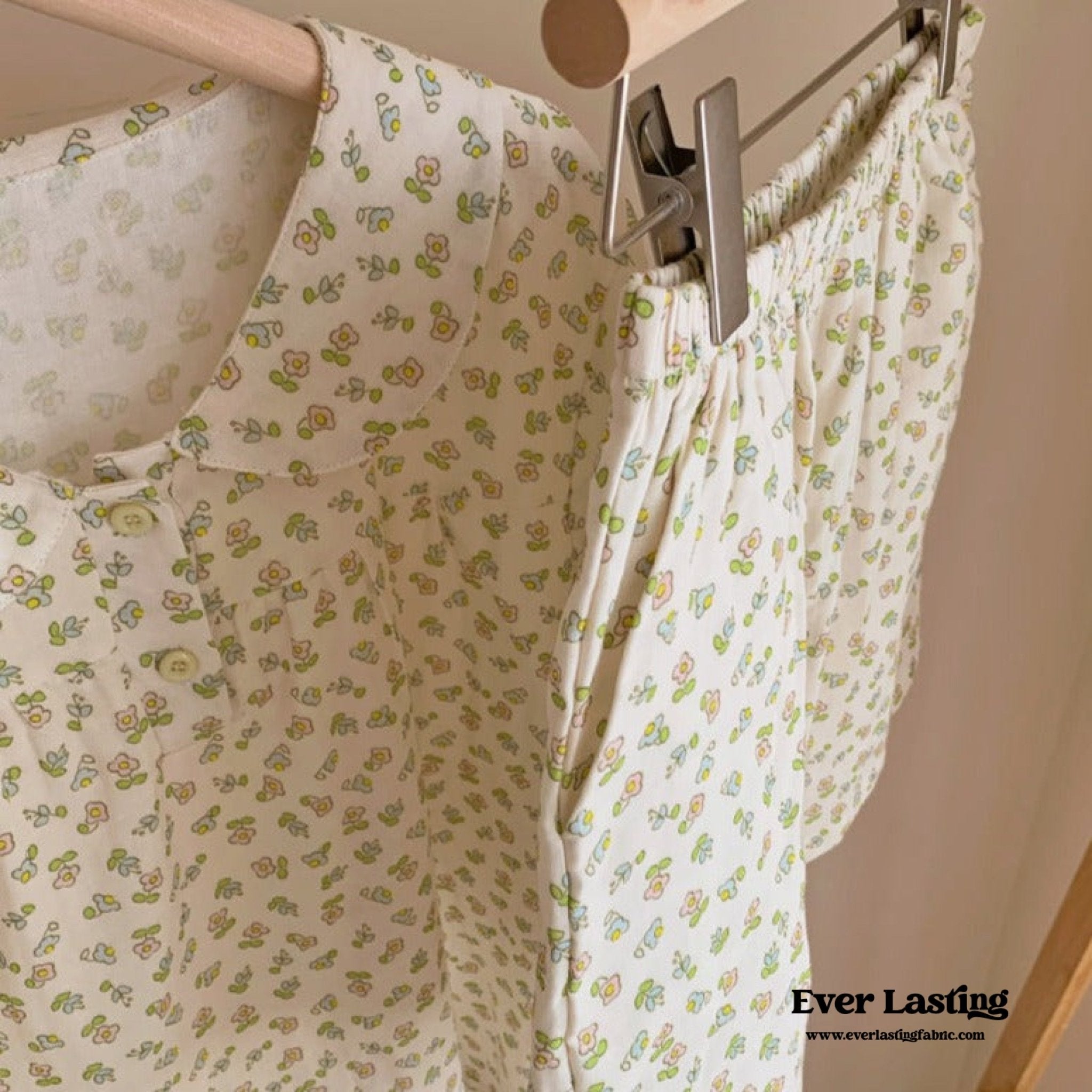 Yellow Floral Short Sleeves Shorts Pajama Set - Ever Lasting