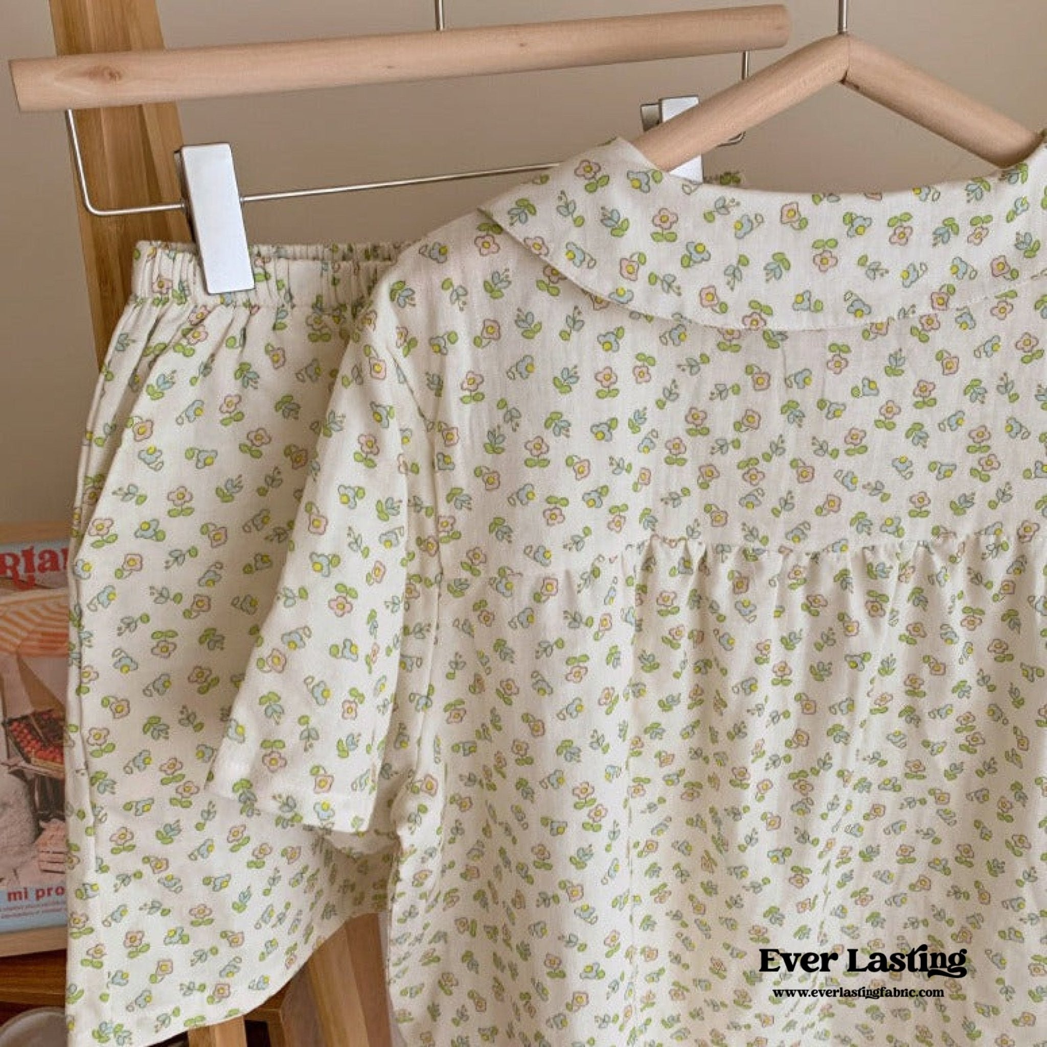 Yellow Floral Short Sleeves Shorts Pajama Set - Ever Lasting