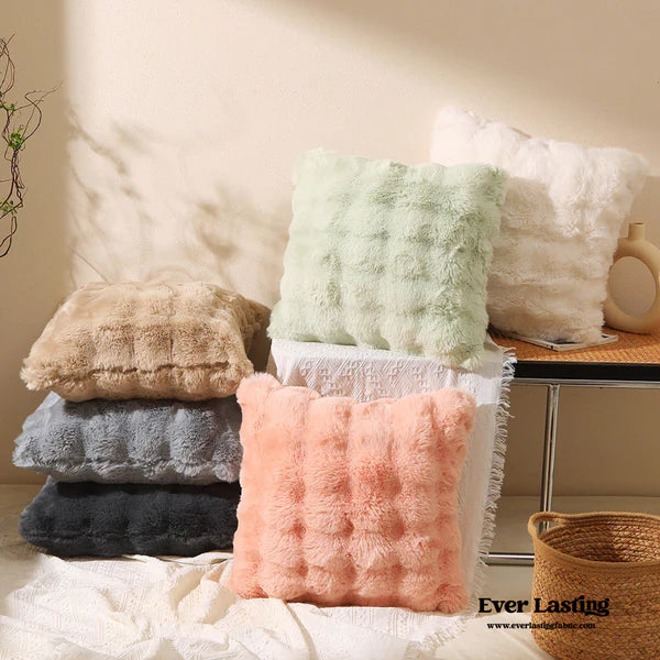 Fluffy Plush Throw Pillow by Ever Lasting