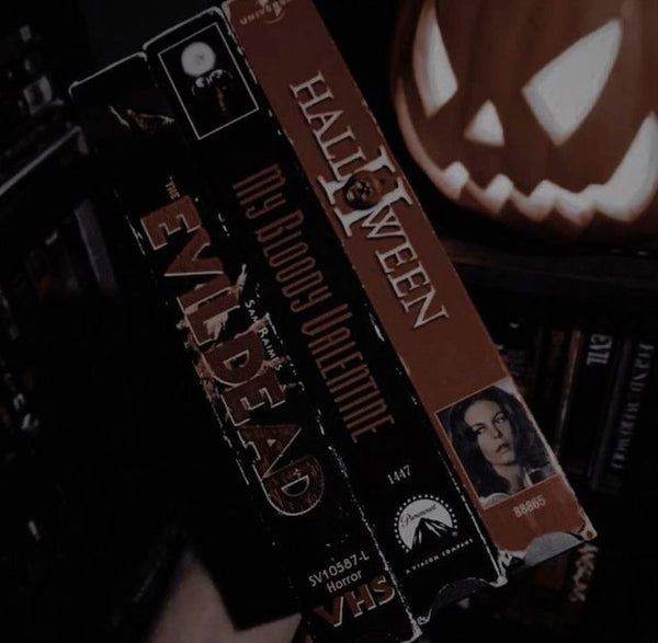 Halloween themed movie night vhs 