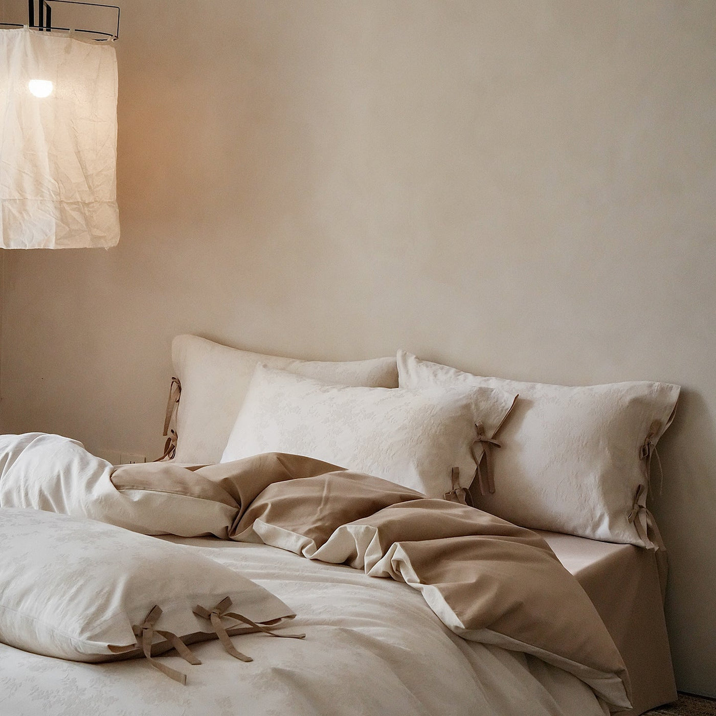 Liora Ribbon Bow Tied Floral Bedding Bundle