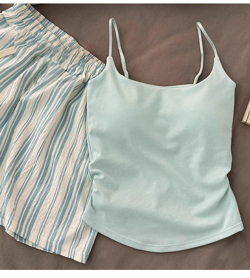 Nerelle Sleeveless & Shorts Pajama Set / Blue
