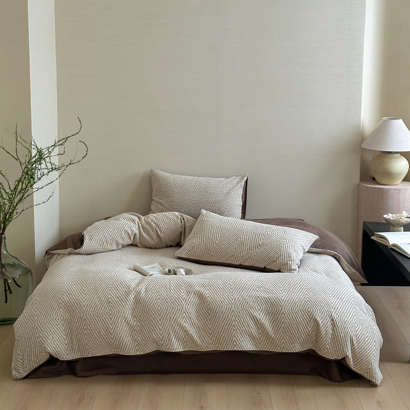 Alder Jacquard Bedding Set / Khaki