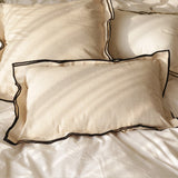 French Minimalist Ruffle Pillow / Khaki