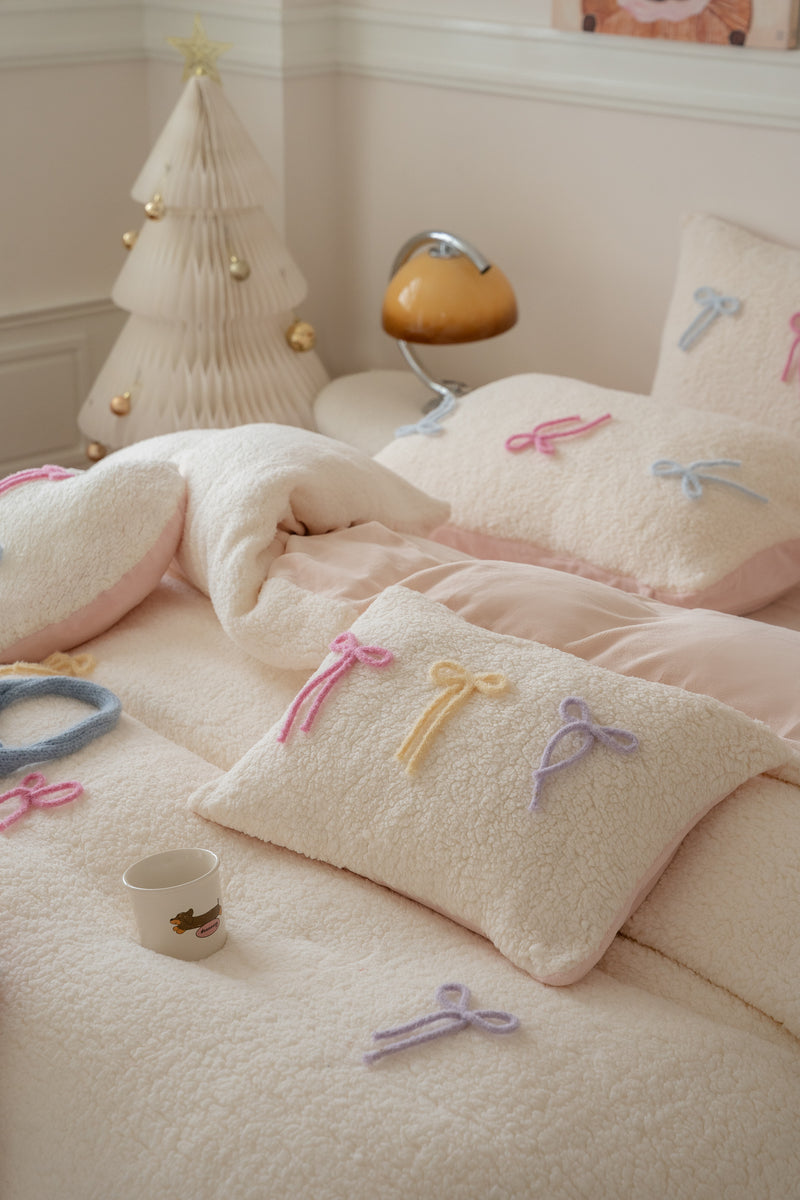 Charlotte Sweet Bow Sherpa Bedding Set