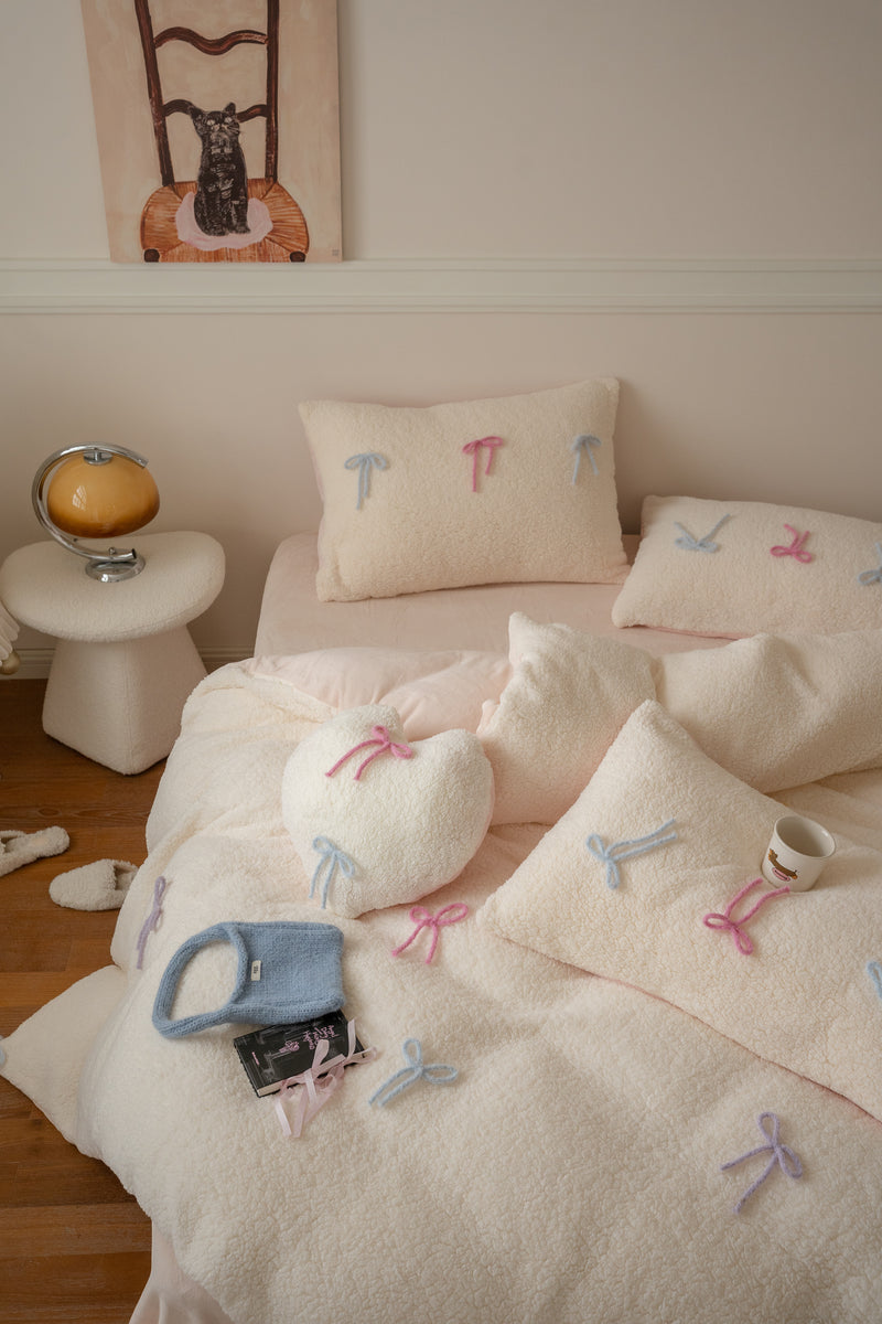 Charlotte Sweet Bow Sherpa Bedding Set