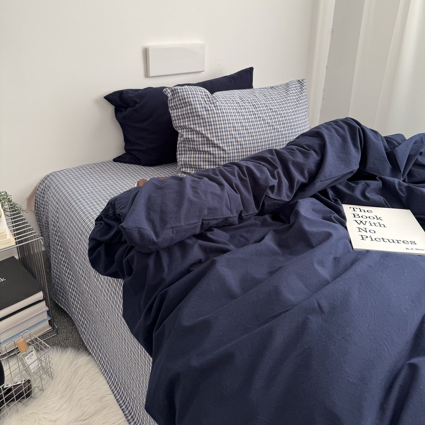 Bennett Gingham Bedding Set / Blue + Brown