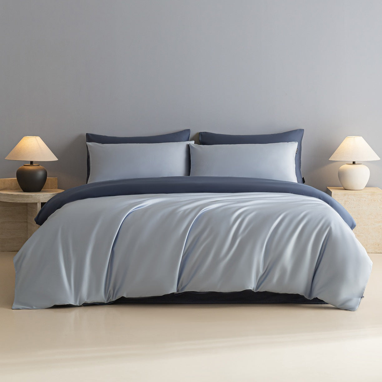 Brooks Solid Color Bedding Set / Blue
