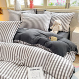 Striped Bedding Set / Blue