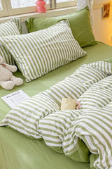 Striped Bedding Set / Orange