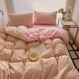 Striped Bedding Set / Orange