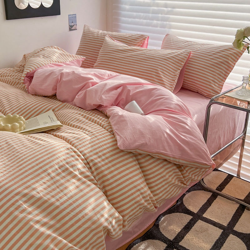 Striped Bedding Set / Orange