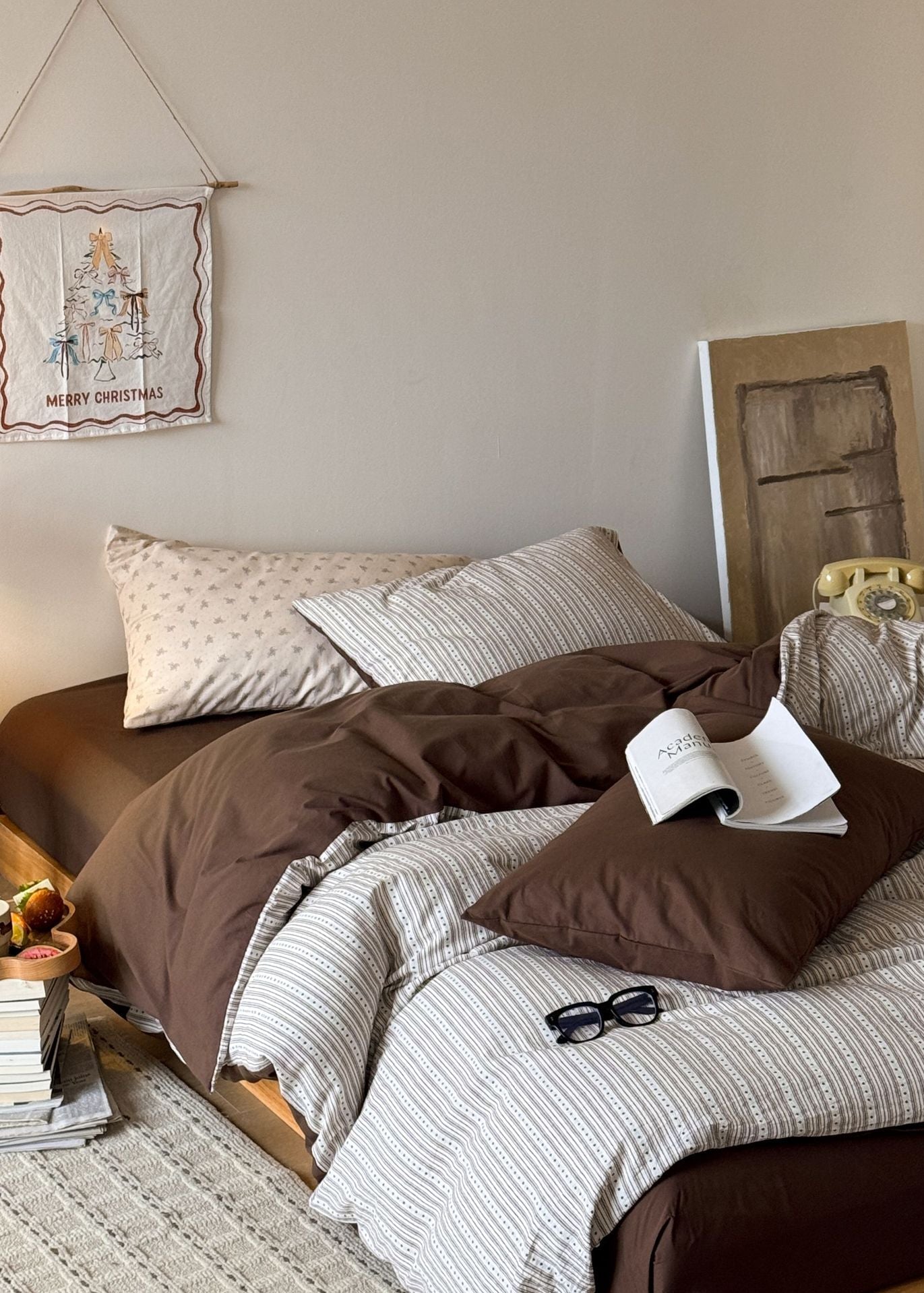 Peony Jacquard Bedding Set / Blue