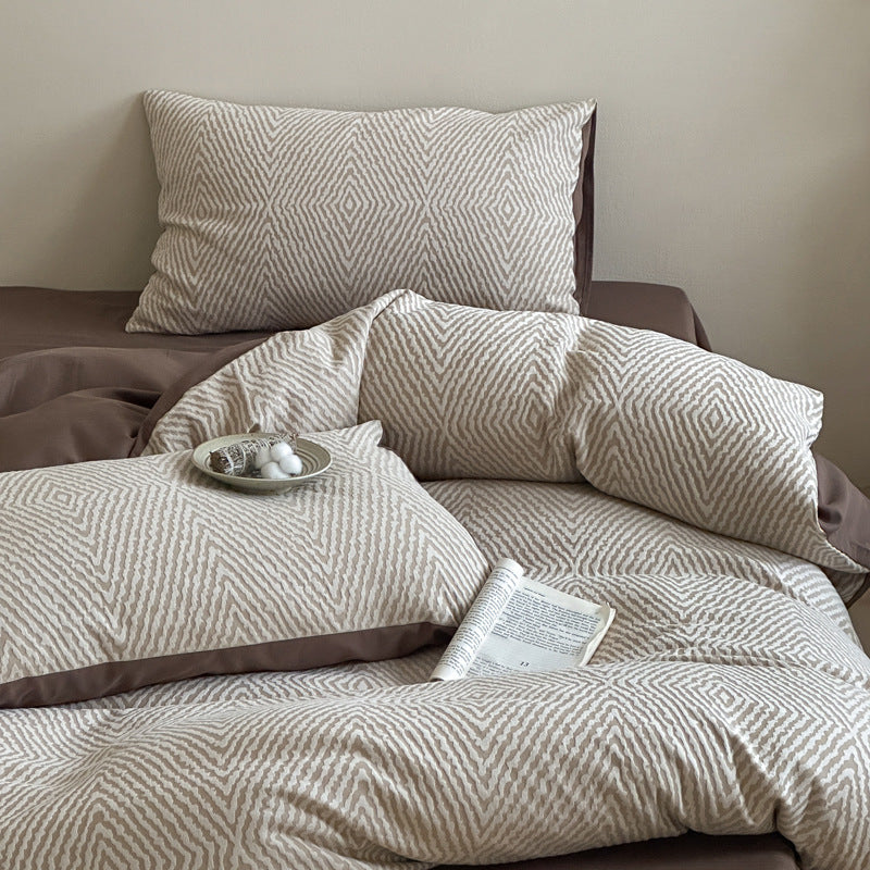 Alder Jacquard Bedding Set / Khaki