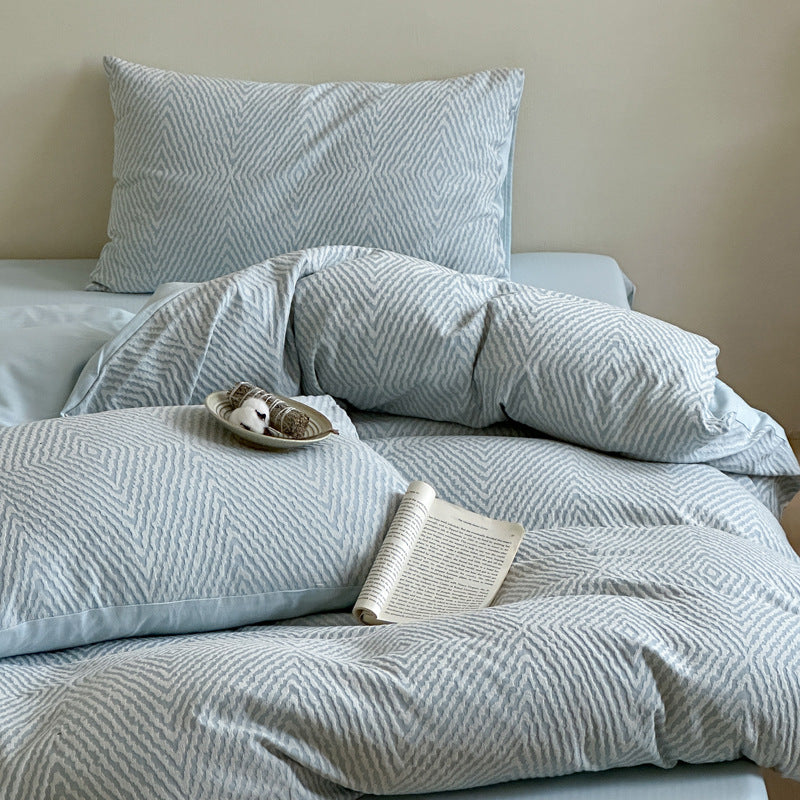 Alder Jacquard Bedding Set / Blue