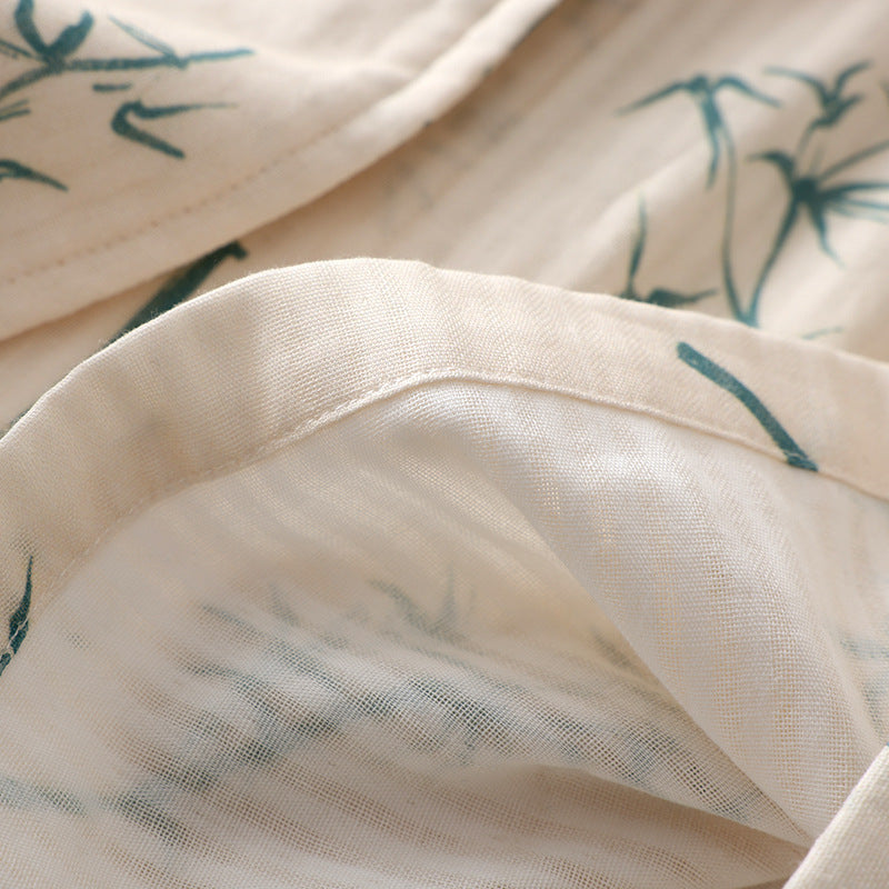 Velune Double Gauze Floral Pajama Set / Beige