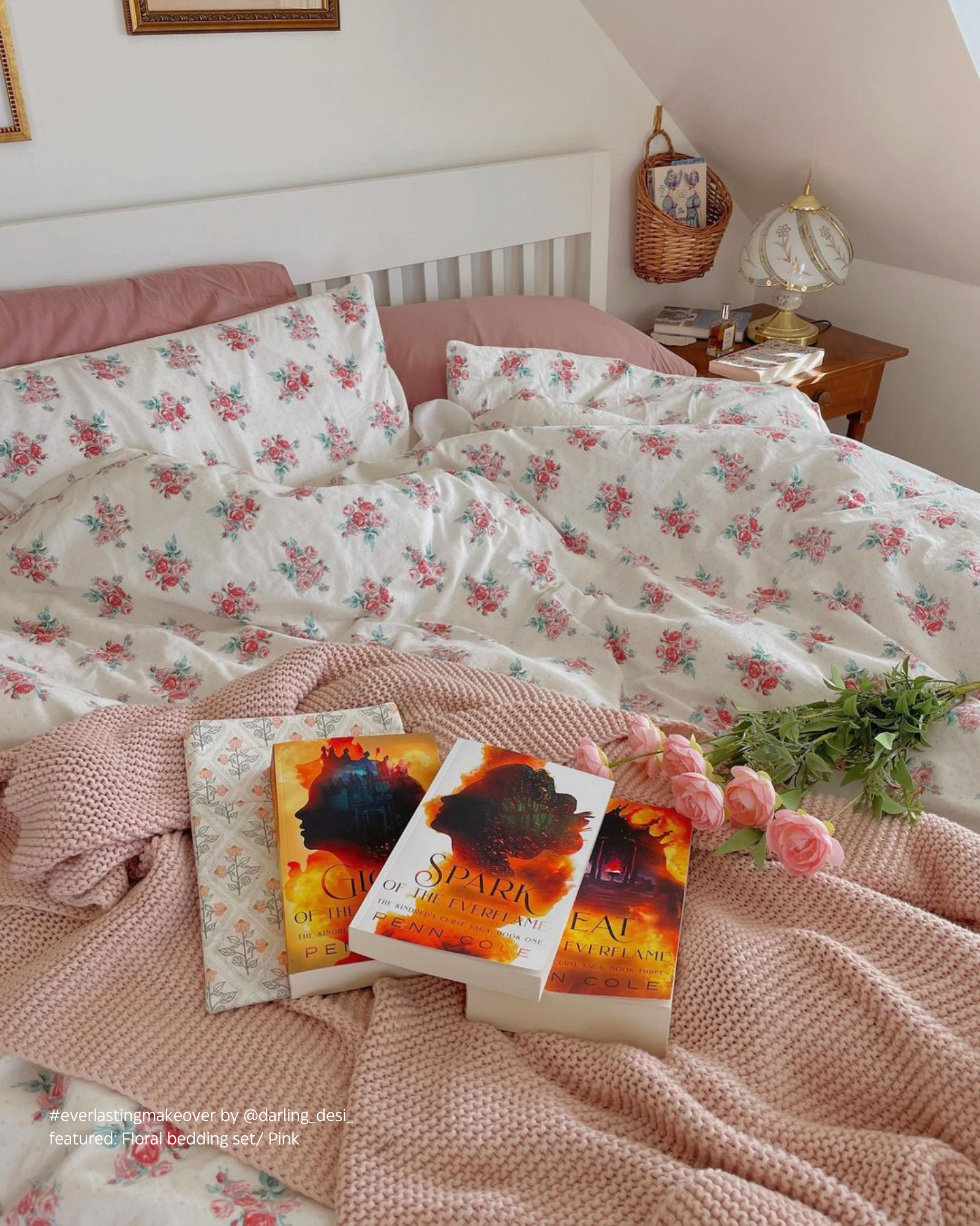 Floral Bedding Set / Blue