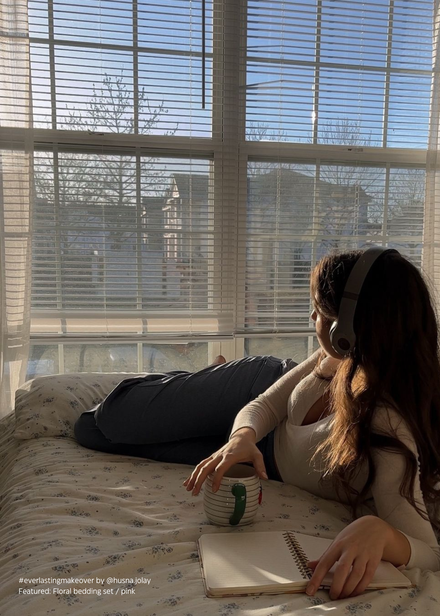 Floral Bedding Set / Blue