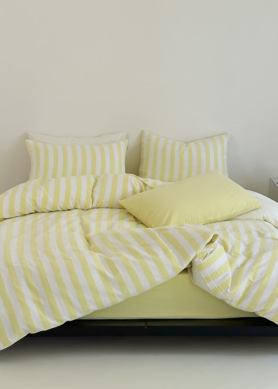 Abigail Striped Bedding Set / Yellow