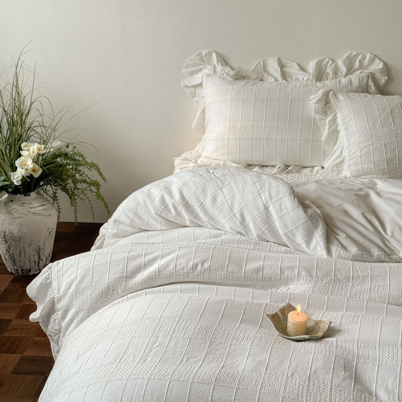Alaina Ruffle Lace Bedding Bundle