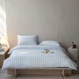 Skye Refreshing Striped Bedding Set / White