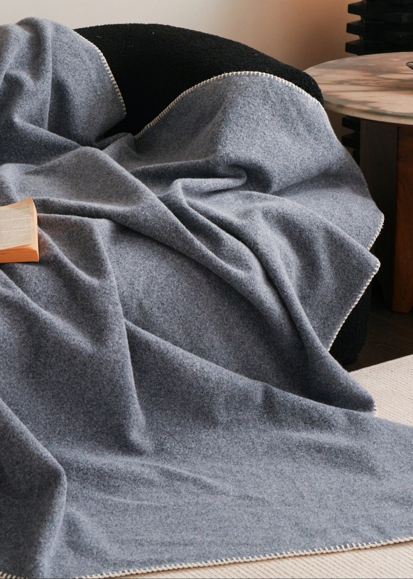 Annalise Claystone Throw Blanket / Blue