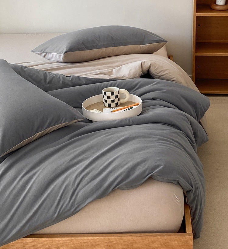 Duo Earth Tone Jersey Knit Bedding Bundle