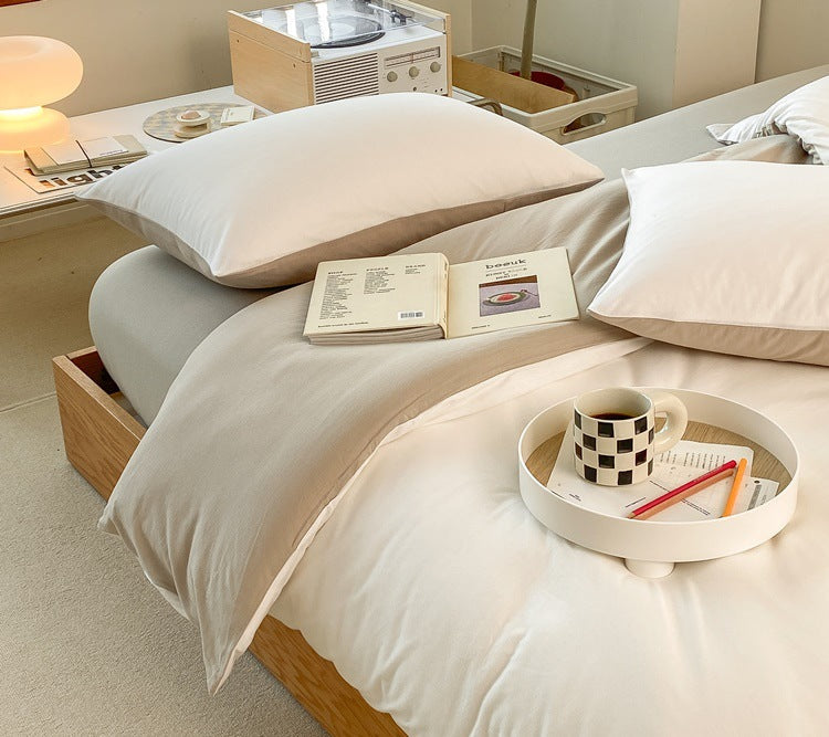 Duo Earth Tone Jersey Knit Bedding Bundle