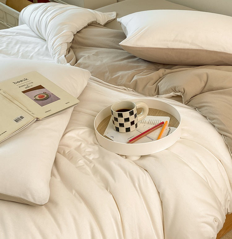 Duo Earth Tone Jersey Knit Bedding Bundle