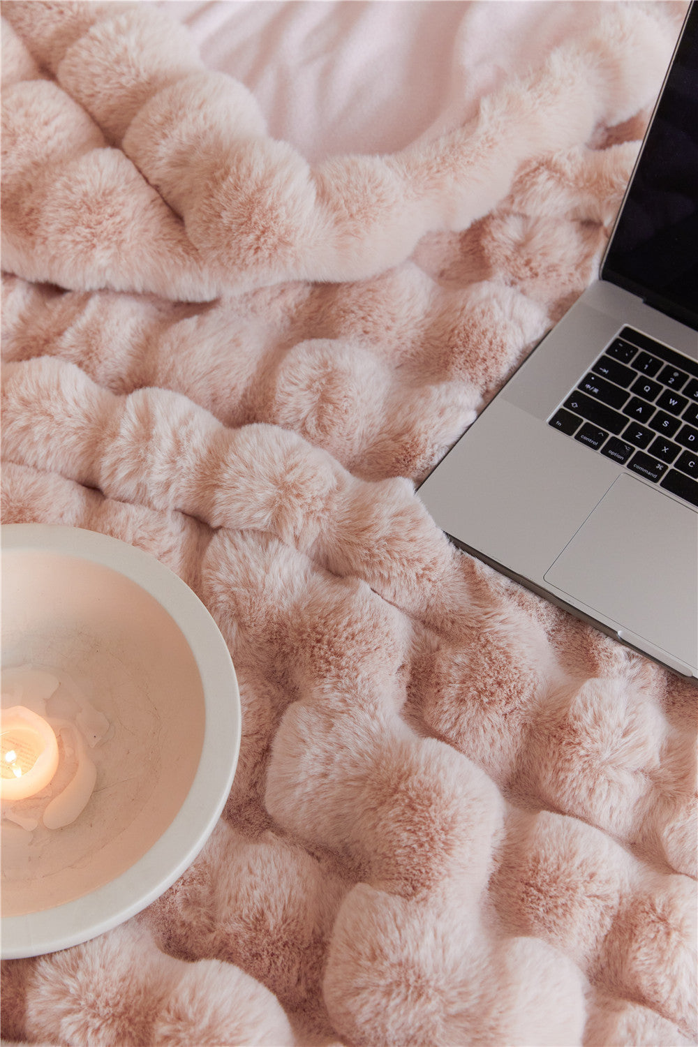 Fluffy Plush Throw Blanket Pink Ever Lasting