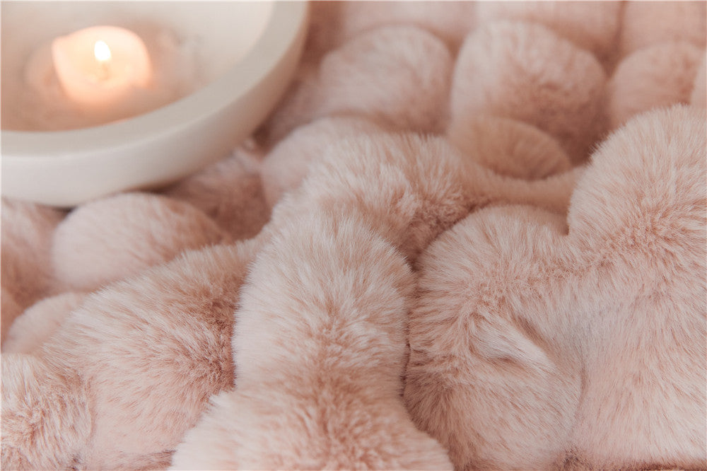 Fluffy Plush Throw Blanket Pink Ever Lasting