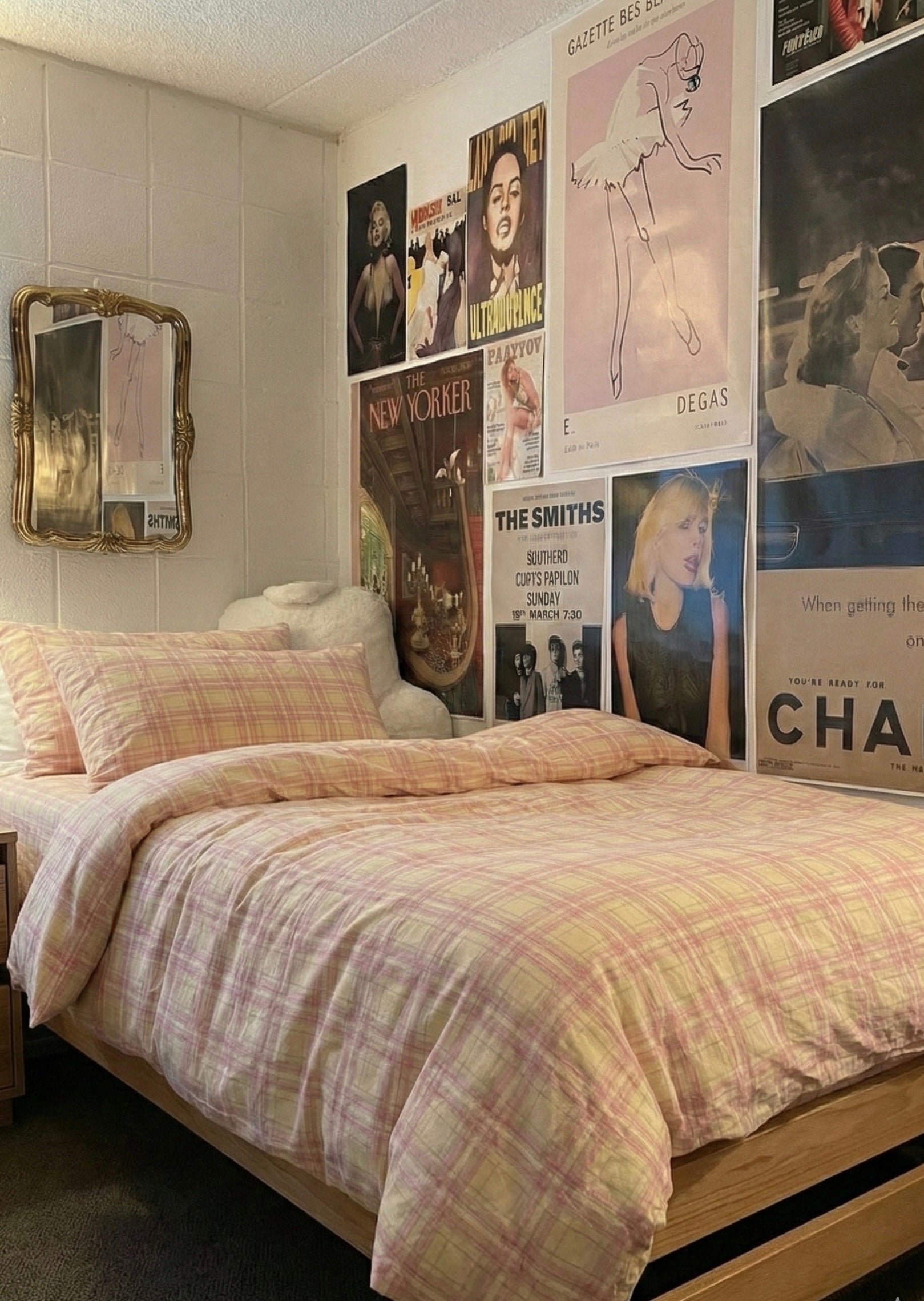 Fresh Plaid Washed Cotton Small Room Duvet Cover