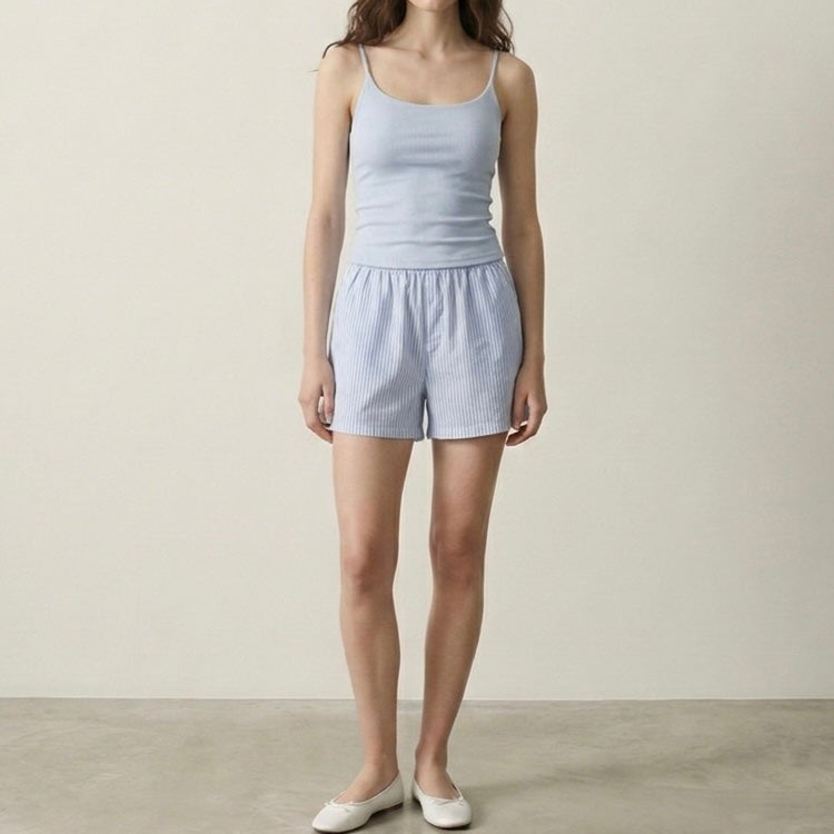 Nerelle Sleeveless & Shorts Pajama Set / Blue