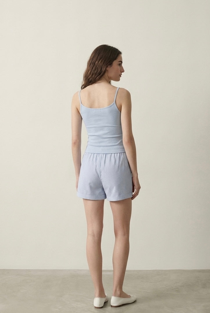 Nerelle Sleeveless & Shorts Pajama Set / Blue