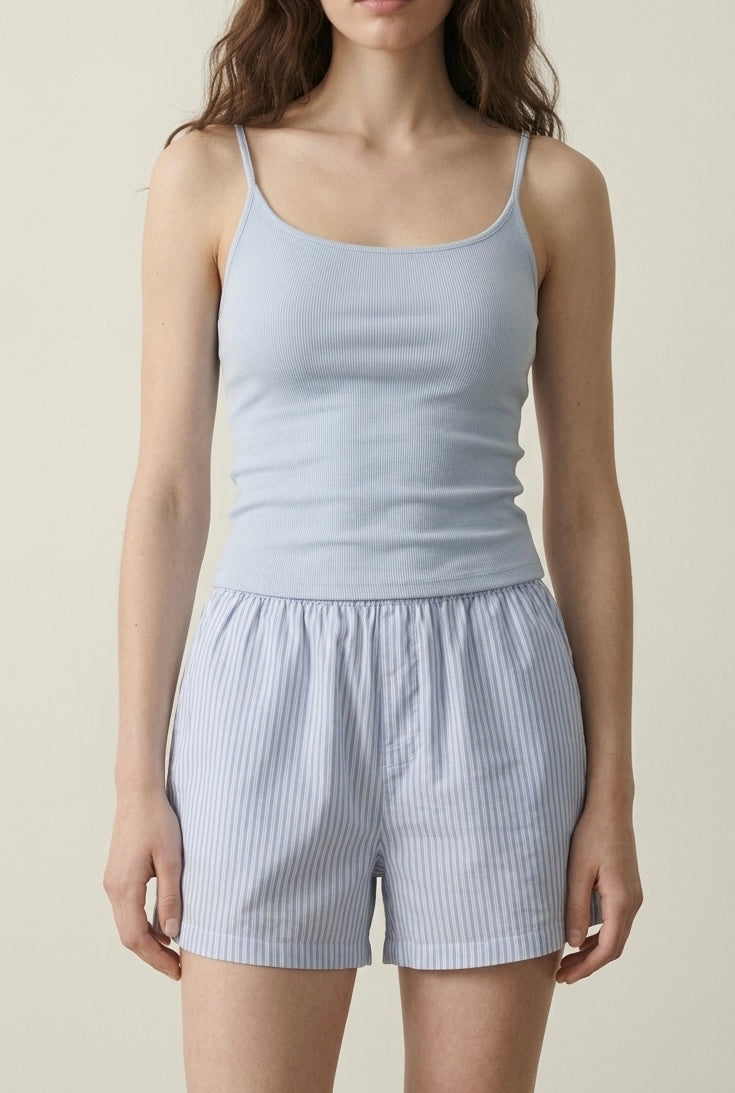 Nerelle Sleeveless & Shorts Pajama Set / Blue